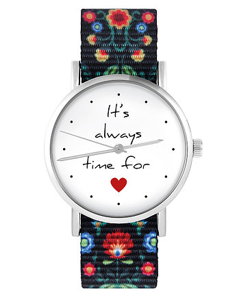 Zegarek - Love time - folk czarny, nato, yenoo