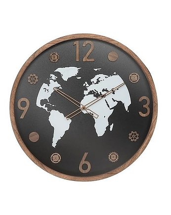 Zegar Ścienny z Mapą Świata 65 cm, MIA home