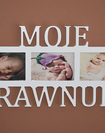 Multirama ramka na zdjęcia z napisem Moje Prawnuki mdf  3 zdjęcia, Wajdrew