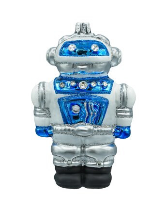 Bombka choinkowa: Robot: niebieski, Syn Bombkarza