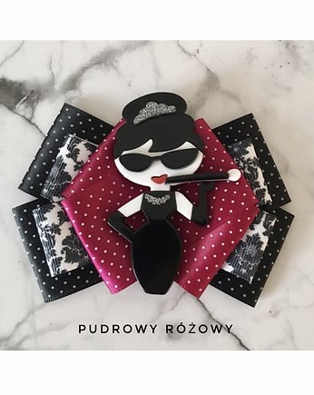 Brosza Audrey  Glamour Nowa Kolekcja 1 szt, Pudrowy Różowy