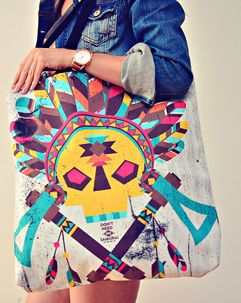 Tribe Warrior tote bag, DONT NEED NO SAMURAI