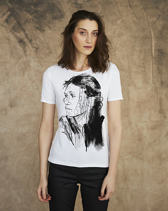 Chin portrait white Women's T-shirt, SELVA