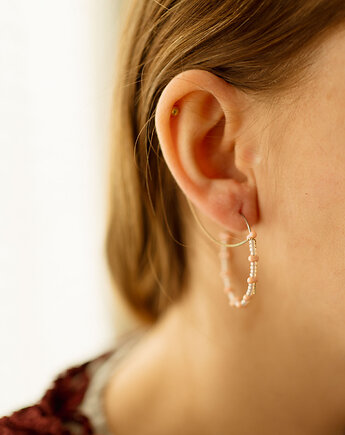 Kolczyki koła z koralików, Dwie Gliny