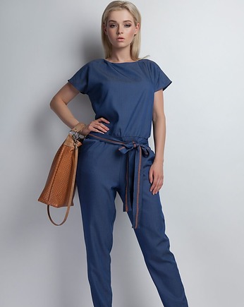 Kombinezon z paskiem, KB107 jeans, Lanti