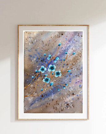 Oryginalna akwarela. Kwiaty  A4, Malgorzata Domanska