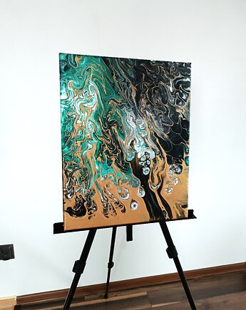 WICHURA 40x50 cm Akryl na płótnie Abstrakcja do salonu, Joanna Bilska