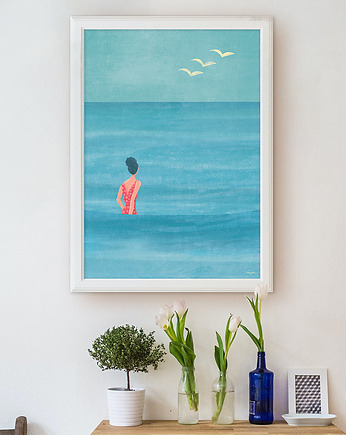 Lato nad morzem - plakat fine art, minimalmill