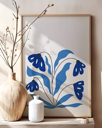 Plakat boho Kwiat na ścianę Minimalistyczny Plakat nowoczesny do salonu, Kalibri Arts