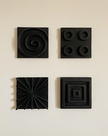 Drewniana płaskorzeźba Glify, Zuzia Mikołajczuk    Zuz van Miko