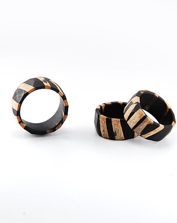 Męska obrączka z drewnem lipowym, Monopolka