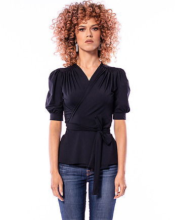 Kelly Black - Czarna bluzka, milita nikonorov