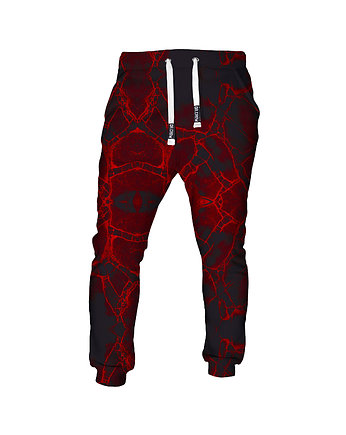 DR.CROW Spodnie Fullprint Marble Dark Red, DrCrow