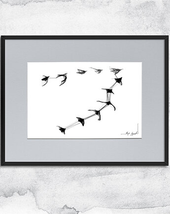 Oprawiona grafika - ptaki (nr 26), Maja Gajewska