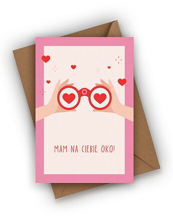Kartka walentynkowa- Mam na Ciebie oko!, Czarna Owca Karteczki