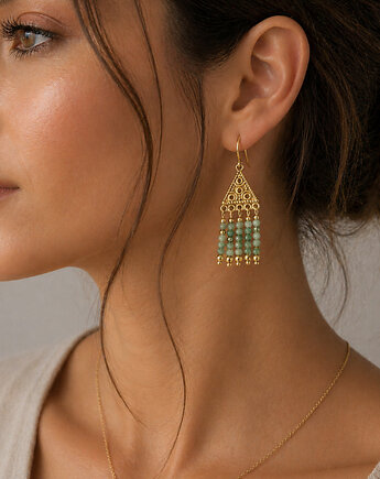 GREEN MOOD kolczyki SZMARAGDY, kamienie naturalne, Anemon Atelier