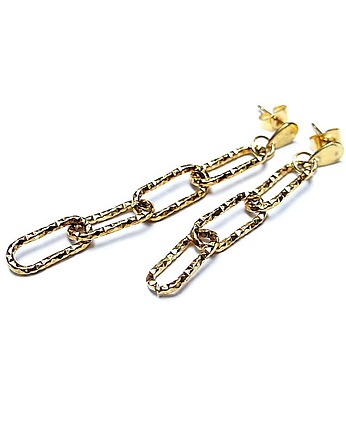 Kolczyki pozłacane Alloys Collection /Odd/ - Chain vol. 4, KiKa pracownia