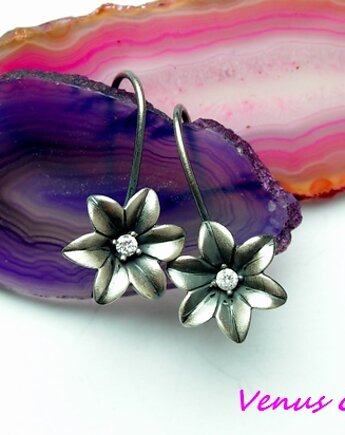 Niezapominajka - kolczyki srebrne, VENUS GALERIA