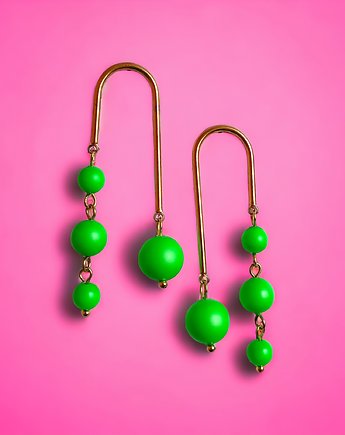 Swarovski neon pearls : crazy pearls : green