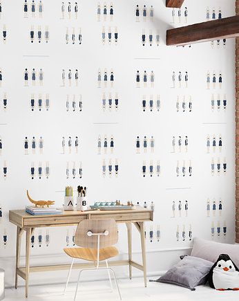 Tapeta młodzieżowa Pływacy (White Swimmers), Humpty Dumpty Room Decoration