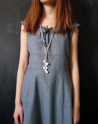 Groszki Kryształ górski Naszyjnik z warkoczem, galeria nuit