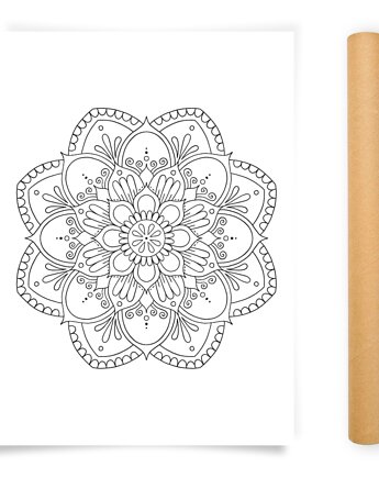 Plakat do Kolorowania Mandala 50x70cm, Anna Grunduls Design