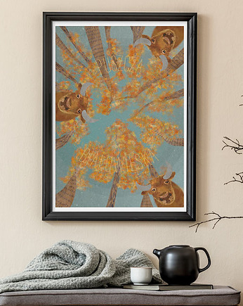 Puszcza Białowieska - plakat fine art, giclee, minimalmill