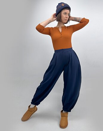 Granatowe balonowe spodnie, Mimi Monster