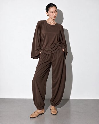 Spodnie Quiet ribbed choclate, Patchouli