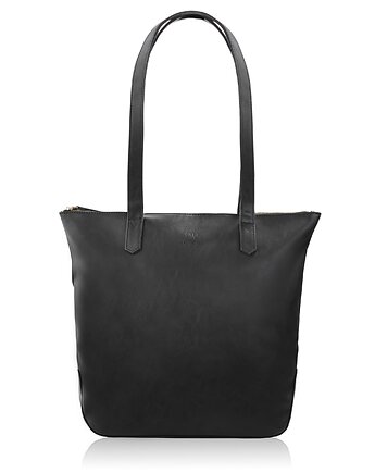 Torba damska na ramię duża czarna klasyczna pojemna shopperka MT-02-BL, Paolo Peruzzi