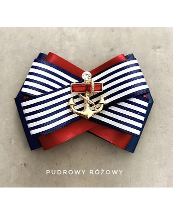 Brosza Marynarska  / Żeglarska z Kotwicą NEW, Pudrowy Różowy