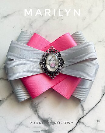 Kolekcja Brosz z Marilyn Monroe NOWOŚĆ Ikona Stylu, Pudrowy Różowy