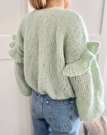 Kardigan mięta, SZYSZKA sztrykuje