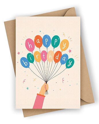 Kartka urodzinowa- Happy Birthday, Czarna Owca Karteczki