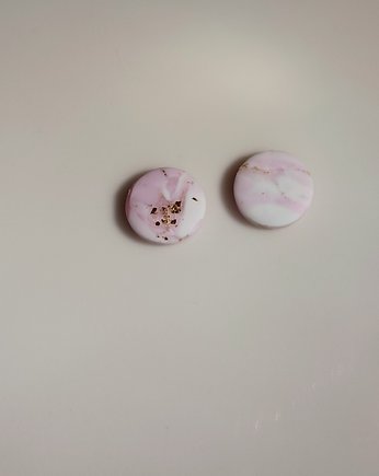 Kolczyki sztyfty think pink I, Waszkamade