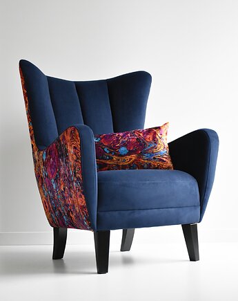 Fotel NOLN , Kolorowy fotel uszak, GreyHorse design