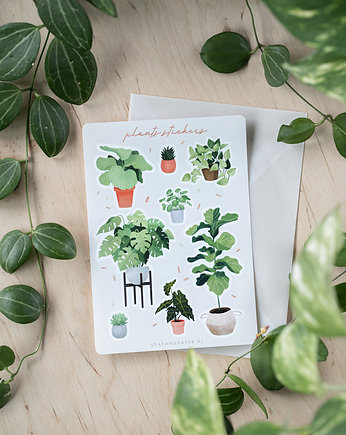 Arkusz naklejek Rośliny, Leaf & Paper