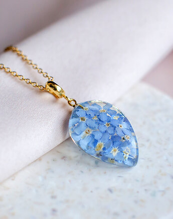 Wisiorek z niezapominajkami, nature gift