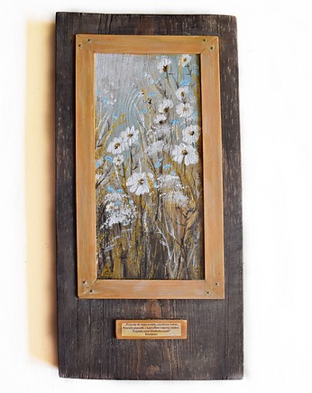 Łąka - impresja obraz ręcznie malowany na desce /3/, Galeriai