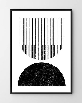 Plakat Czarna geometria abstrakcja minimalistyczna, HOG STUDIO