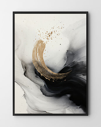 Plakat White and Gold - abstrakcja, HOG STUDIO