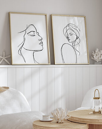 Zestaw plakatów - Line art (set152), raspberryEM