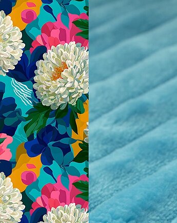 WYJĄTKOWY koc _ narzuta _ wiosenne kwiaty _ 155x200 cm, MOJAMAJA