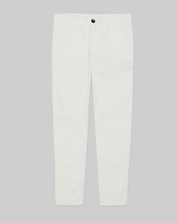 Spodnie męskie servigliano biały classic fit, BORGIO