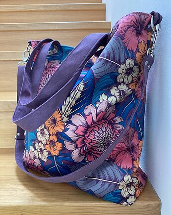 Torba na ramię XL - bajeczny ogród, PRACOWNIA 166