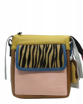 Torebka listonoszka damska skórzana regulowany pasek zero waste OLIVKA, Olivka Warsaw