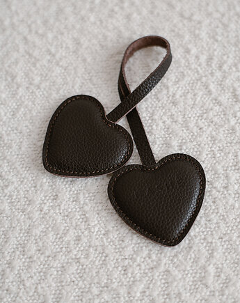 Zawieszka sercaa - skórzana zawieszka do torebki - kolory, NASHE