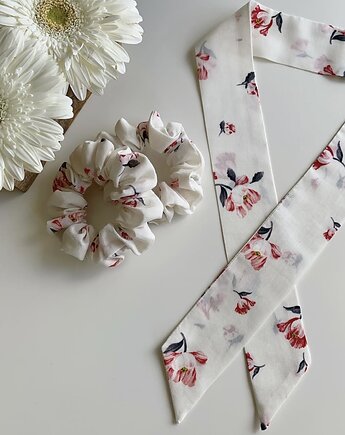 Gumka do włosów scrunchie Margarita - bawełna & jedwab, Volie Line