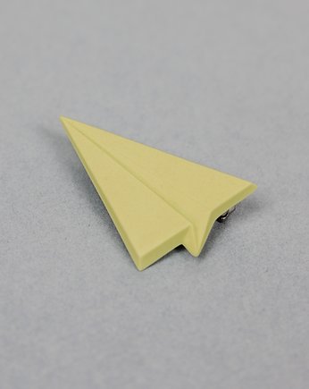 Broszka Porcelanowa Samolot Żołta, StehlikDesign