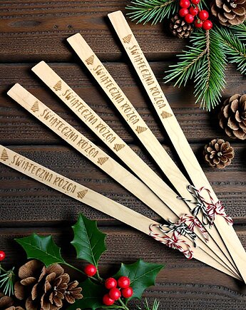 Drewniana RÓZGA od Mikołaja Prezent pod Choinkę Święta 30 cm, STREET WOOD